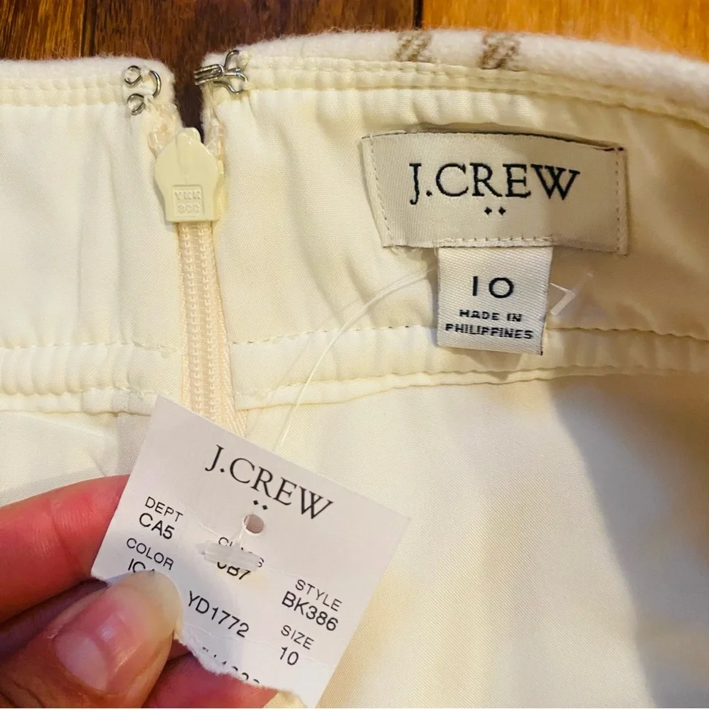NWT J. Crew Wool Blend A-Line Mini Skirt Plaid Windowpane J.Crew Factory Size 10